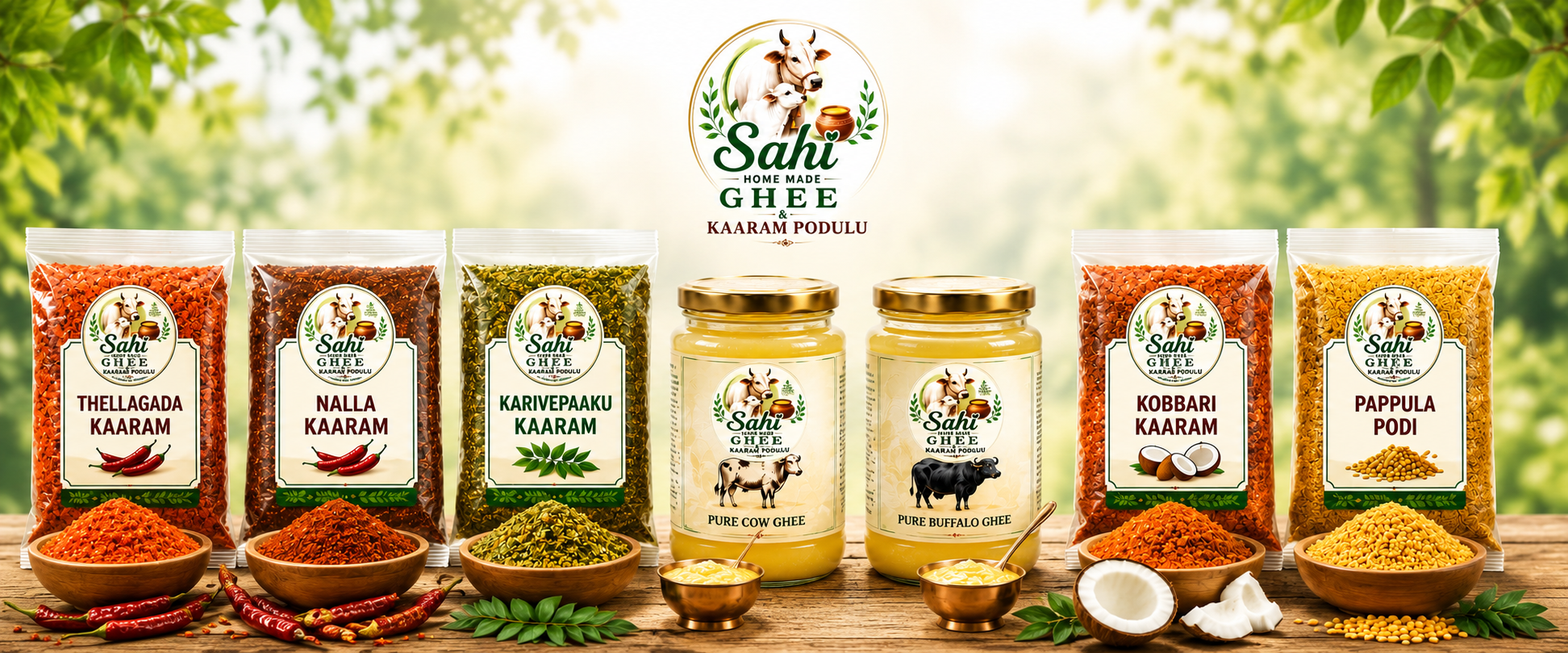 Best Quality and Natural Products — Sahi Homemade ghee and kaaram podulu